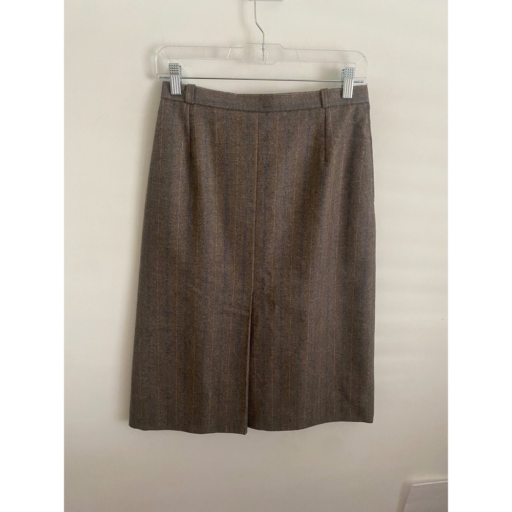 Gerard Pasquier Paris‎ Vintage Pinstripe 100% Wool Pencil Skirt Made in France